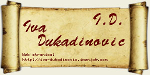 Iva Dukadinović vizit kartica